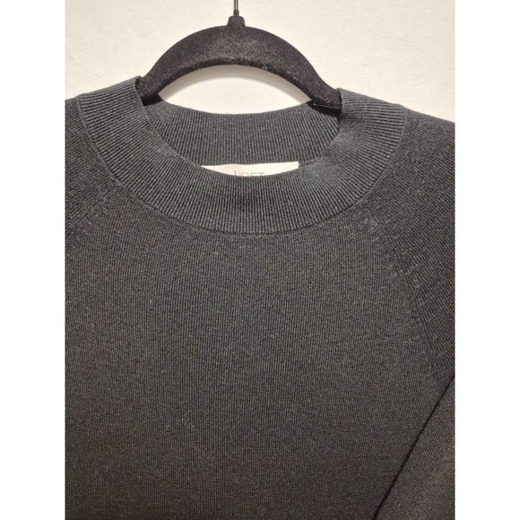 Loft Gray Long Sleeve Sweater Dress Slight Flair Excellent Quiet Luxury Chic - Picture 4 of 11